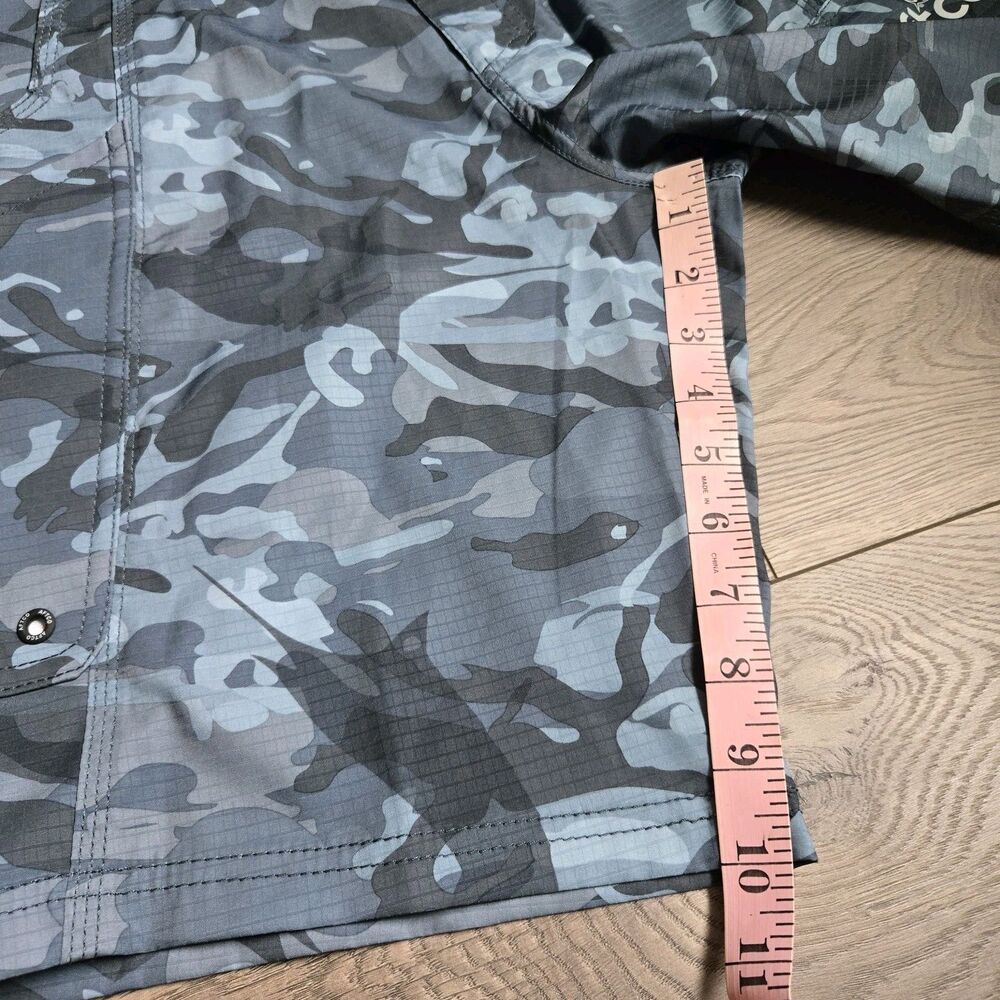 AFTCO Fishing Shorts Men's 32 Blue Camo Ripstop Utility Cargo Outdoor Shorts - Picture 14 of 15